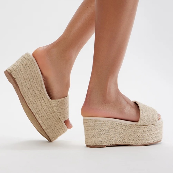 NWT Jute Platform Wedge Sandal - US7 - Picture 3 of 4